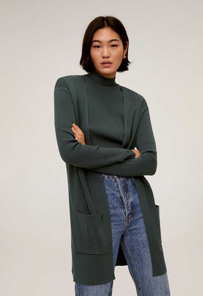 MANGO - Cardigan almansa - green
