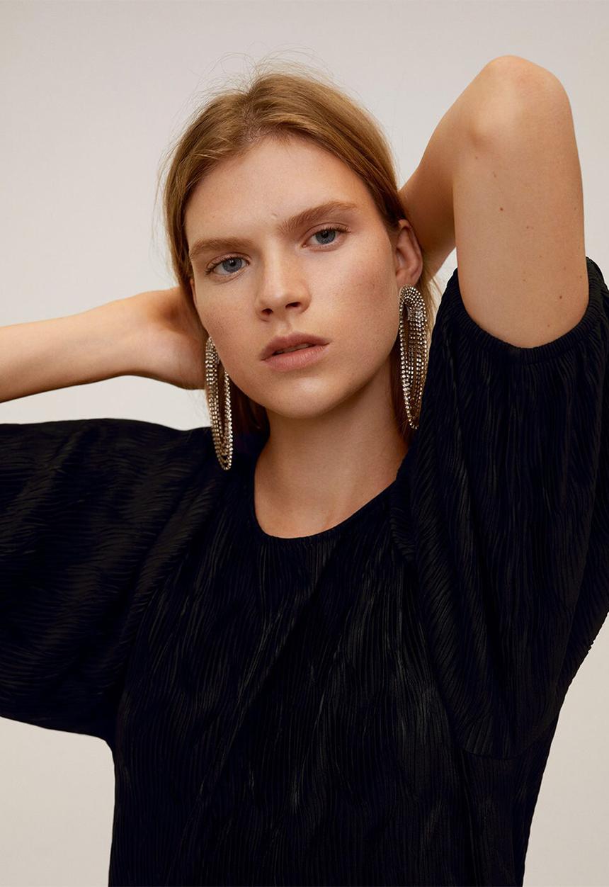 MANGO - Dress ondas - black