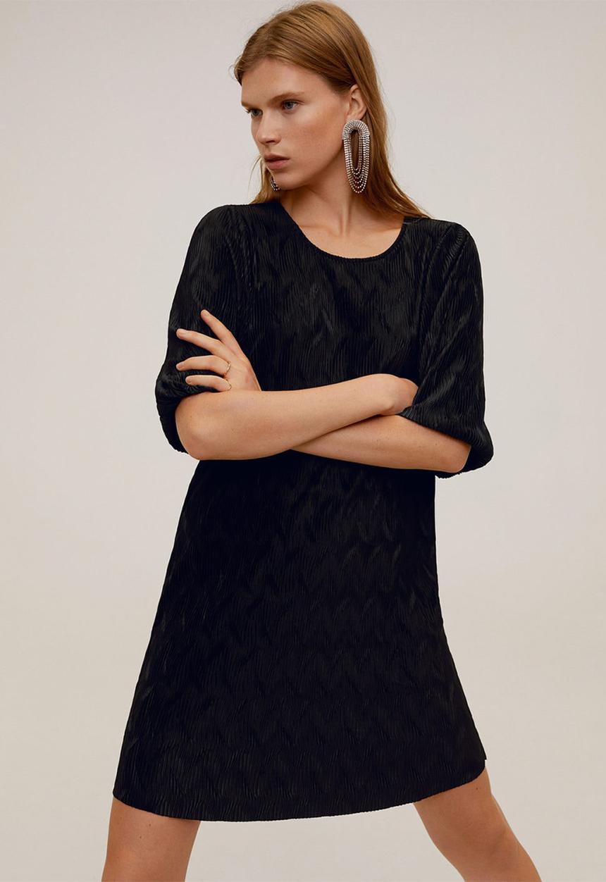 MANGO - Dress ondas - black