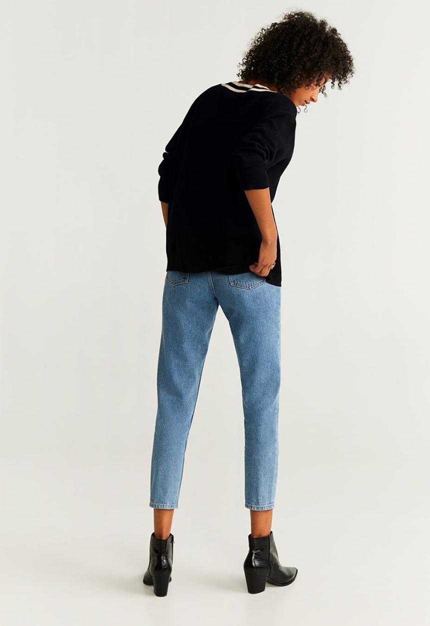 MANGO - V-neck jersey - black