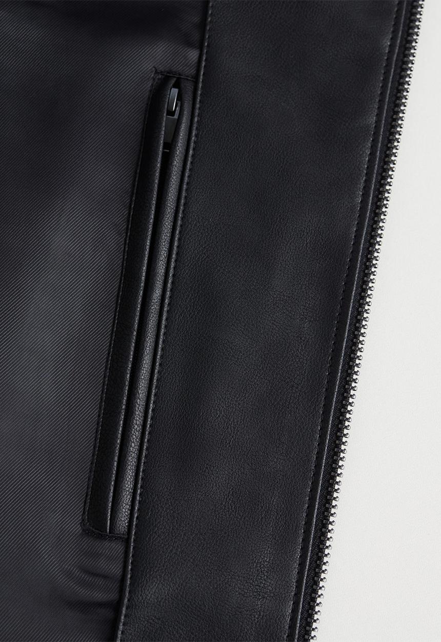 MANGO - Joseno faux leather jacket - black