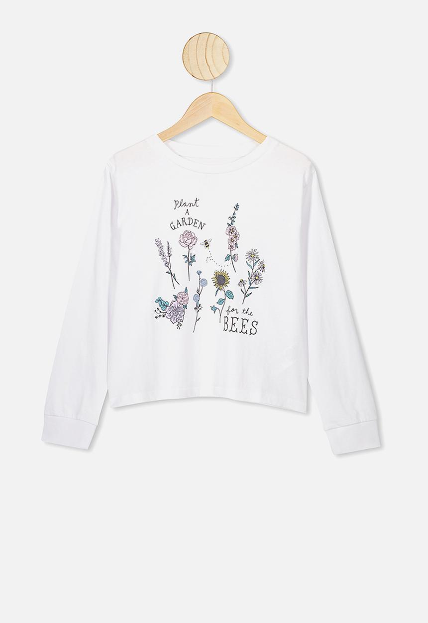 Free by Cotton On - Girls long sleeve tee - white