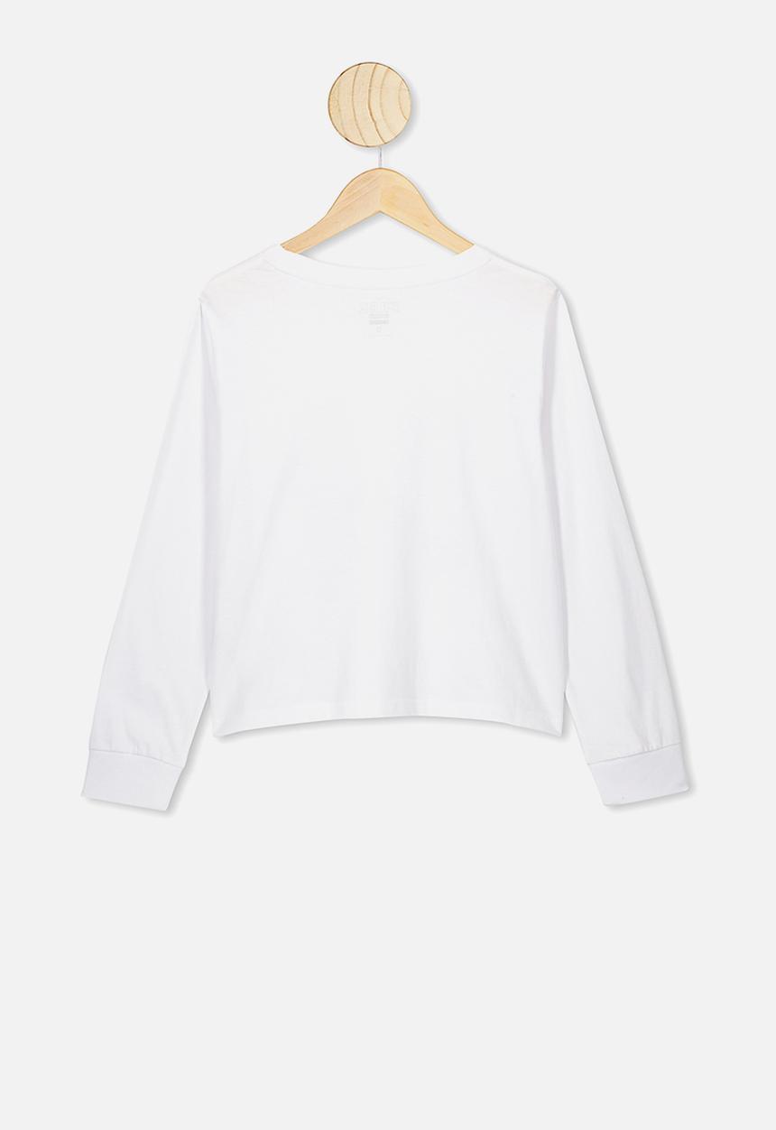 Free by Cotton On - Girls long sleeve tee - white