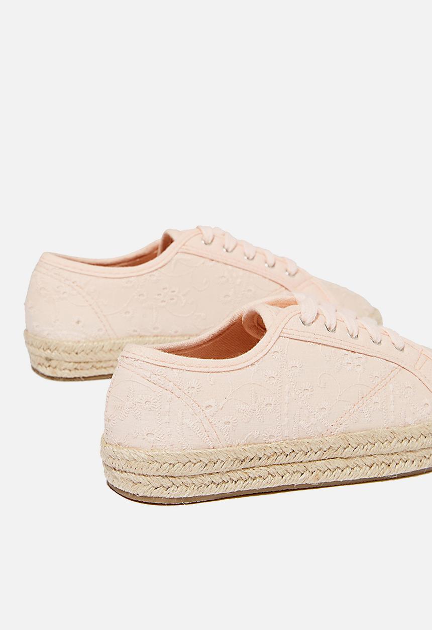 Cotton On - Lace up espadrille - pink