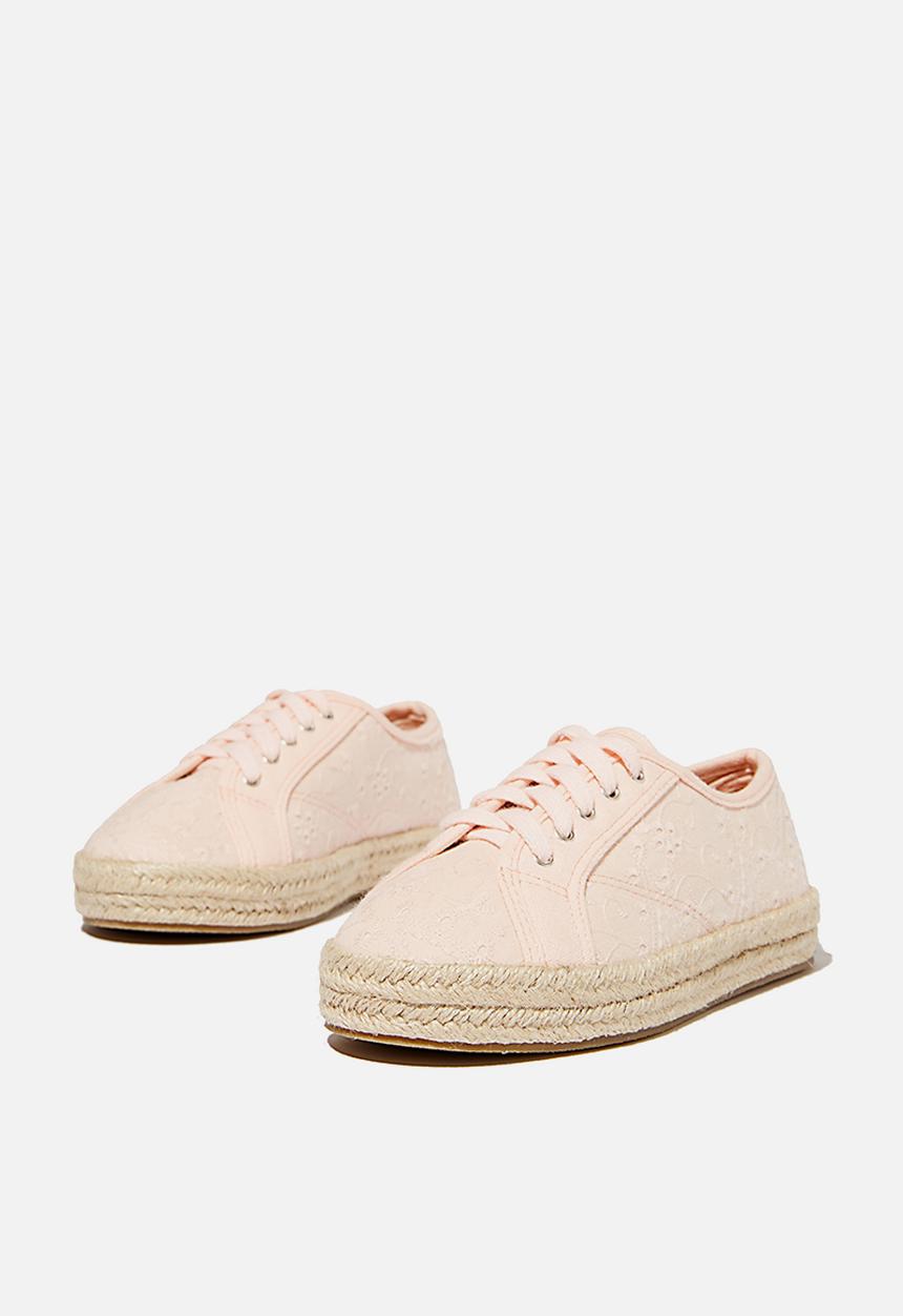 Cotton On - Lace up espadrille - pink