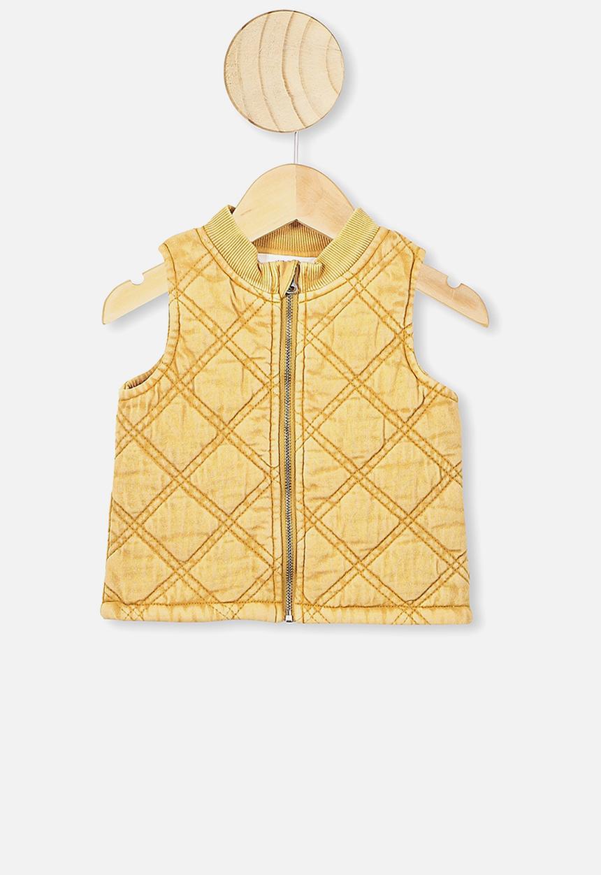 Cotton On - Lewis quilted vest - honey