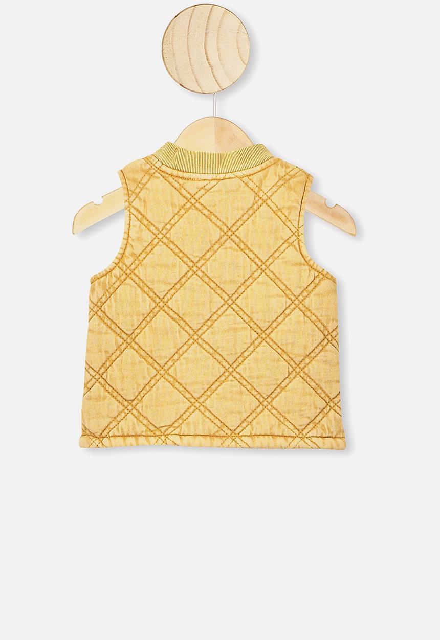 Cotton On - Lewis quilted vest - honey
