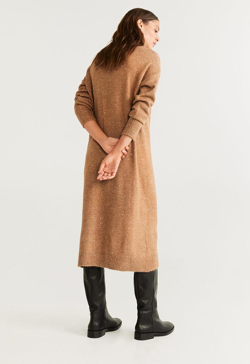 MANGO - Dress confeti - brown