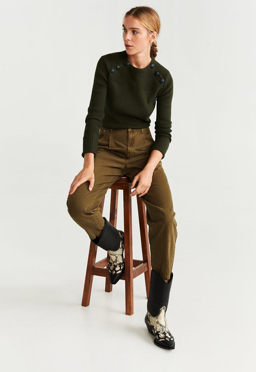 MANGO - Sweater senna - khaki