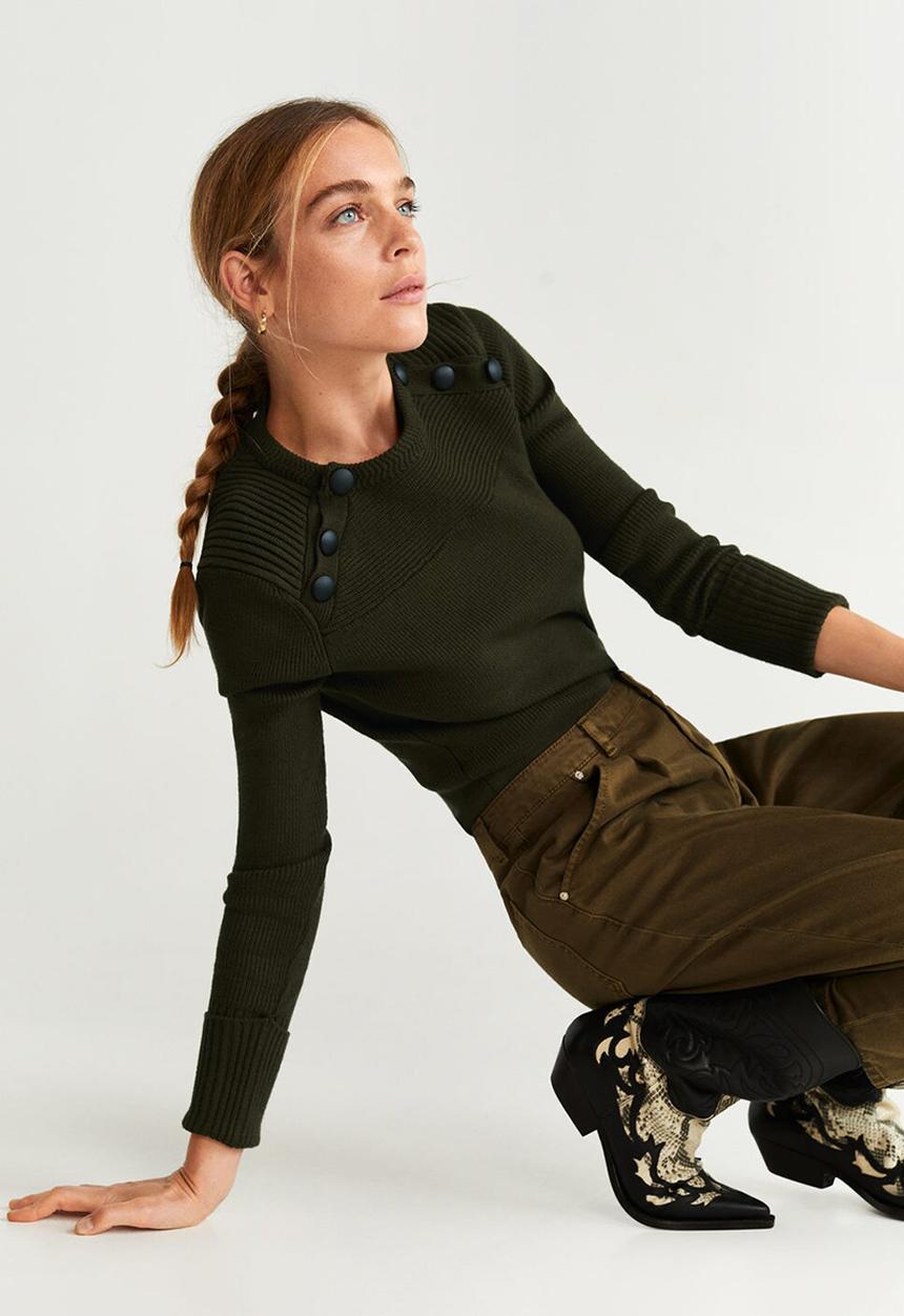 MANGO - Sweater senna - khaki