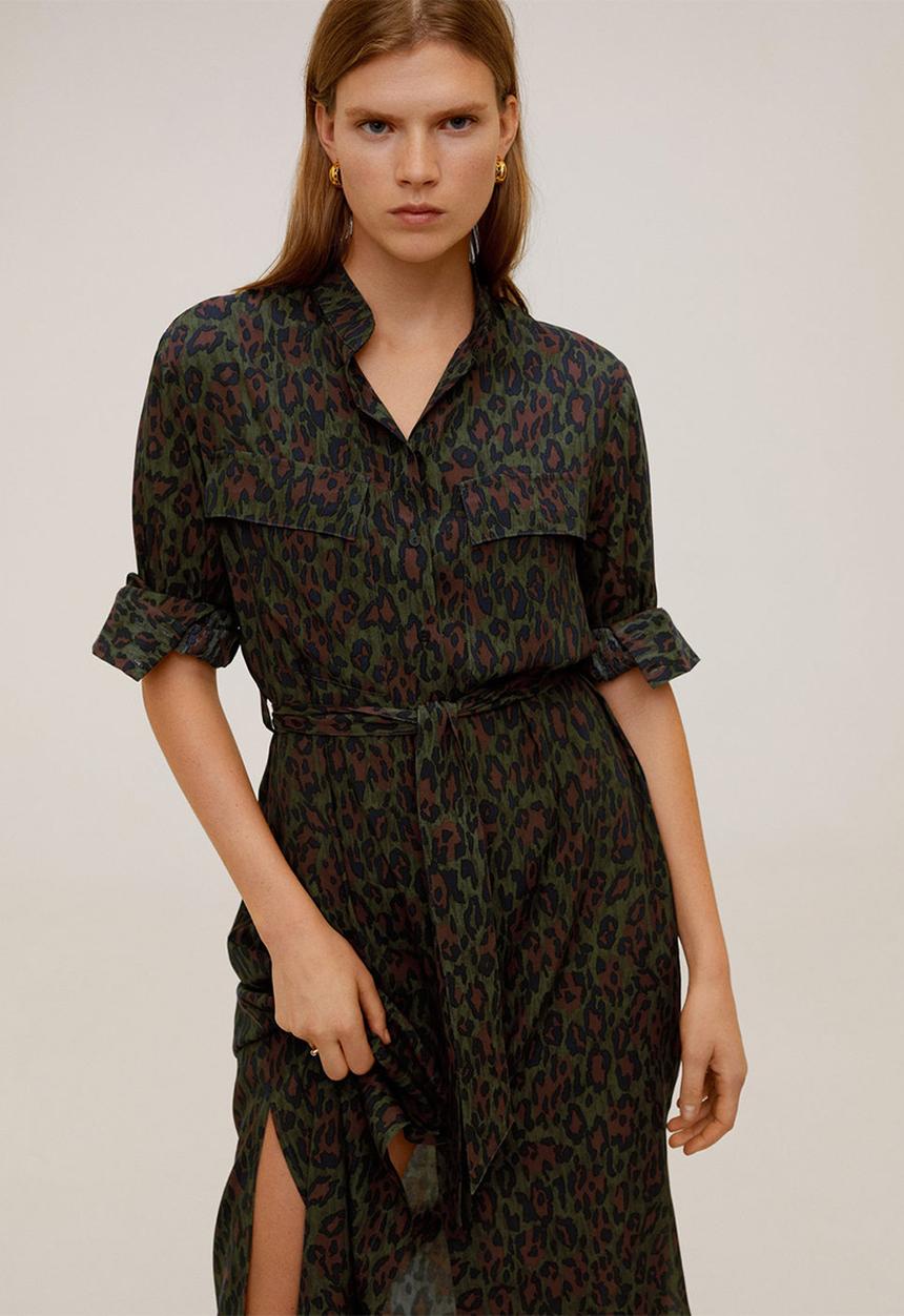 MANGO - Dress araby - khaki