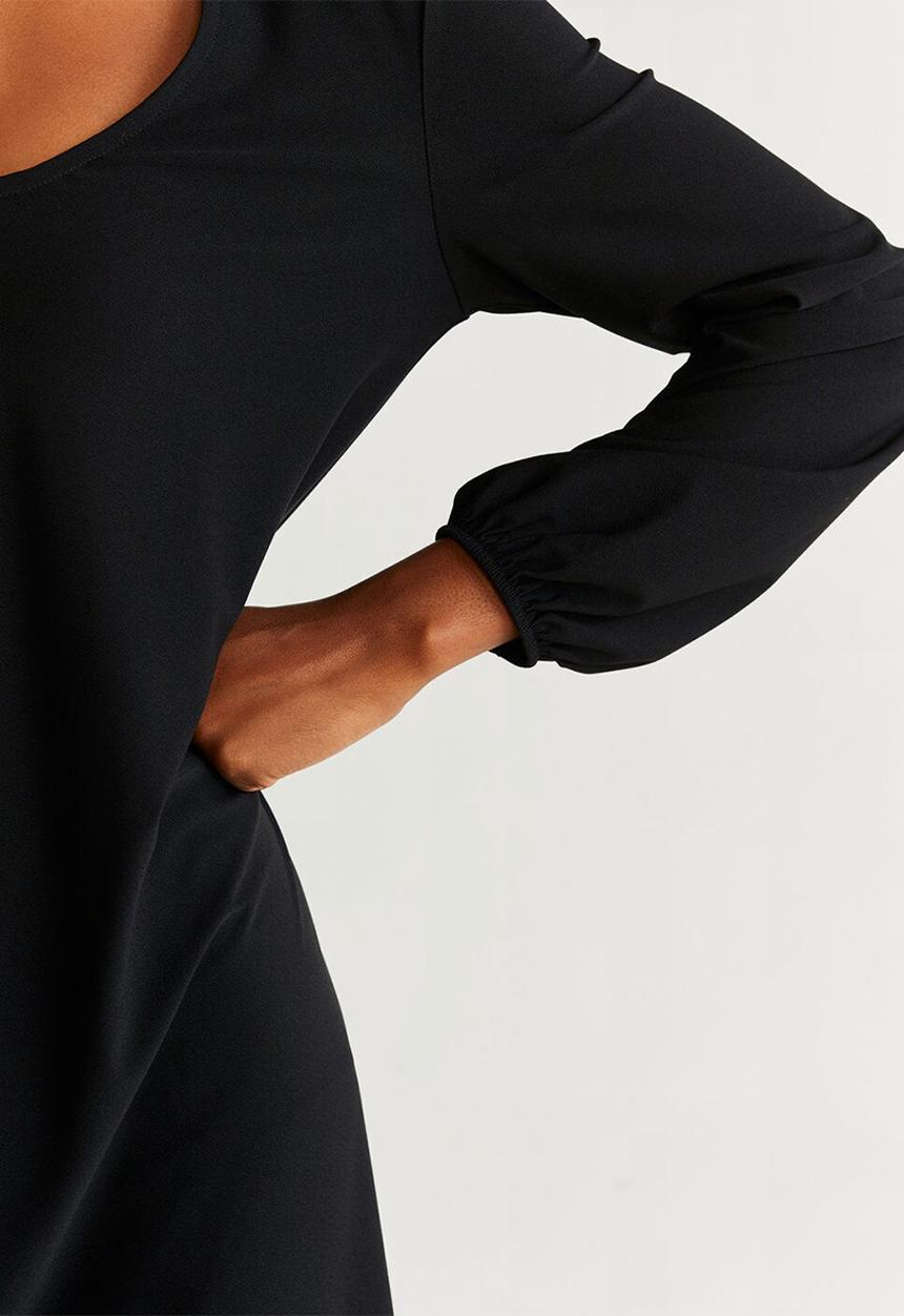 MANGO - Dress velduan - black