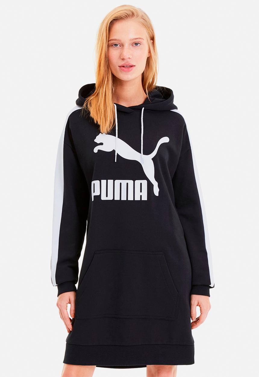 PUMA - Classics t7 hooded dress - black