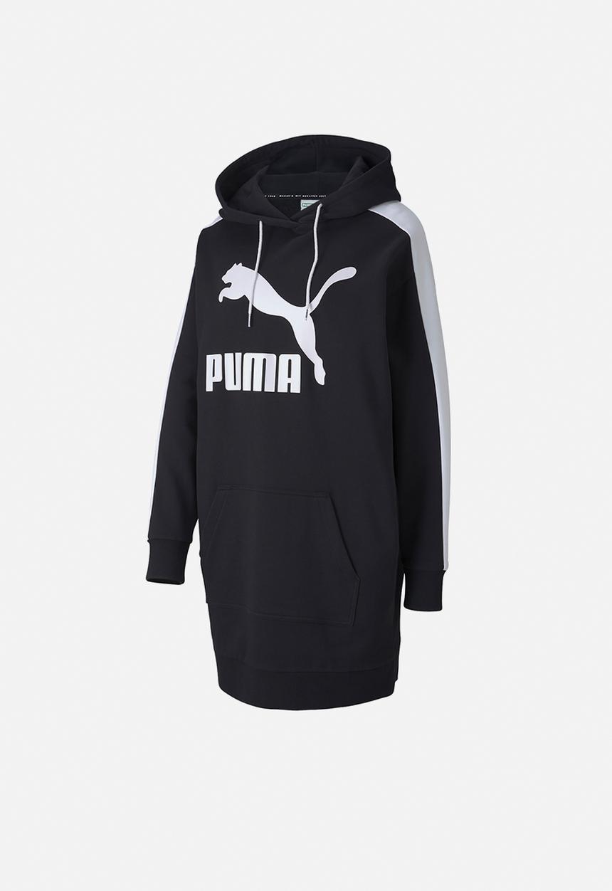 PUMA - Classics t7 hooded dress - black
