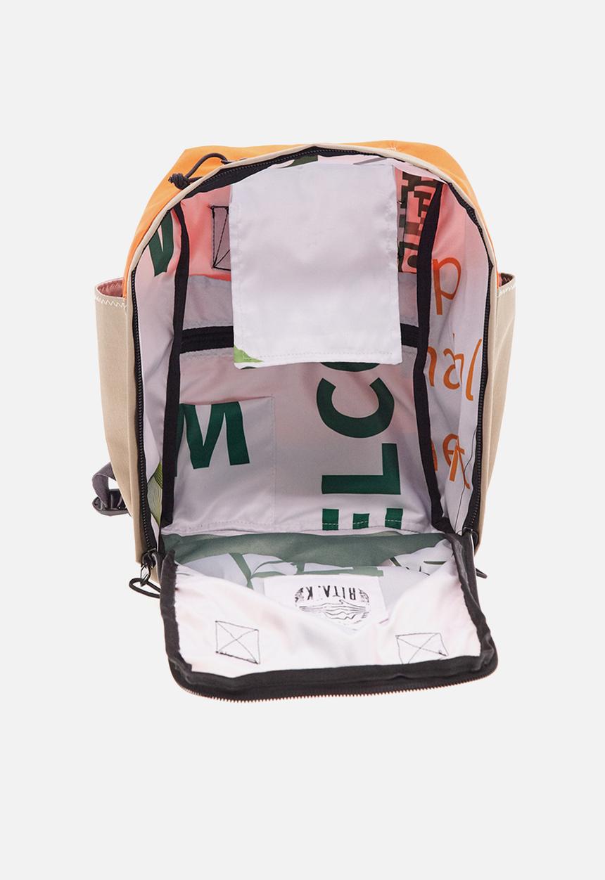 Sealand - Buddy backpack - orange & beige 