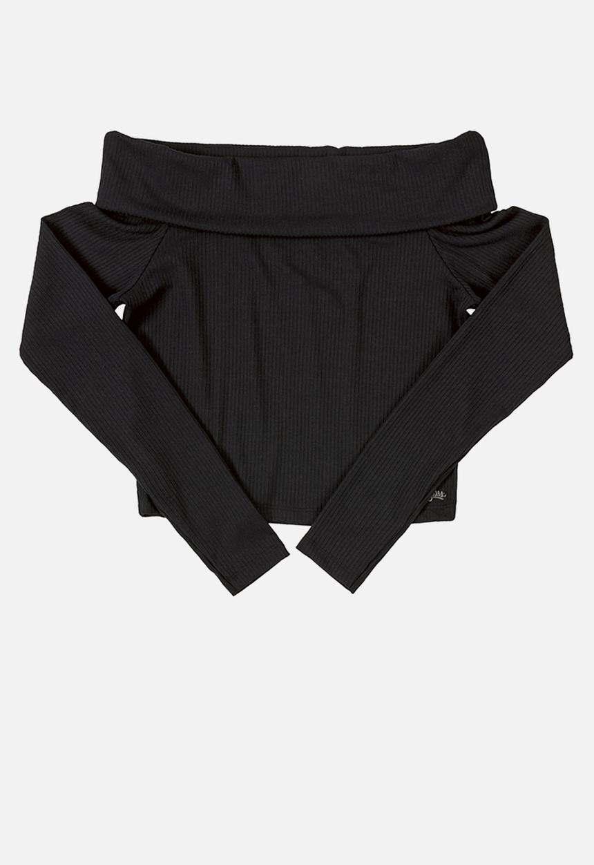 Gloss - Crop top - black