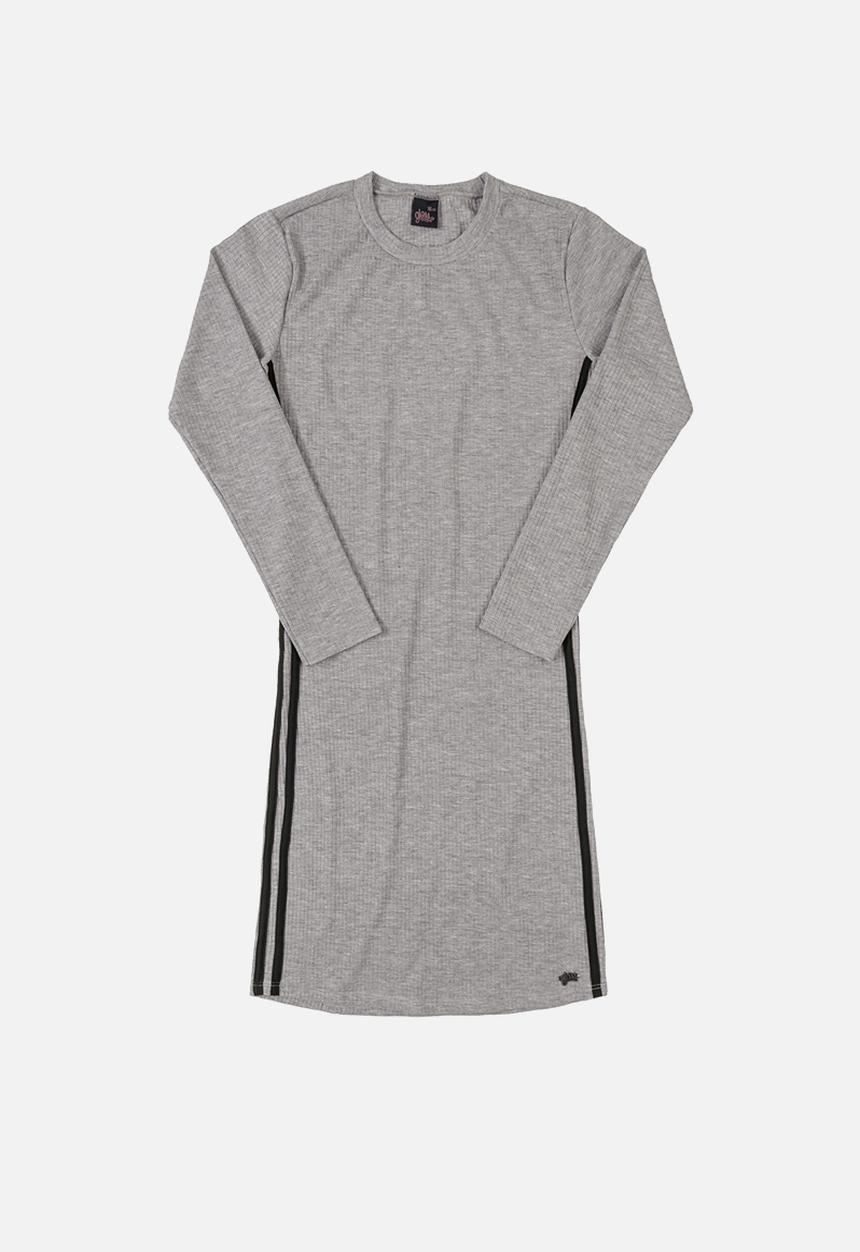 Gloss - Girls long sleeve dress - grey