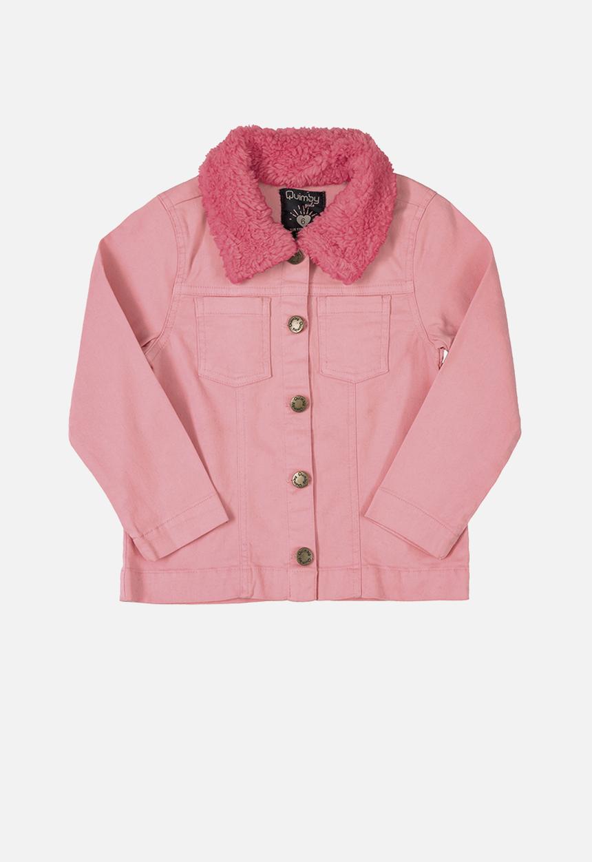 Quimby - Girls buttoned jacket - pink