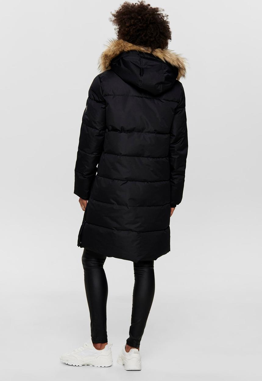 Jacqueline de Yong - Lovina padded hood jacket - black