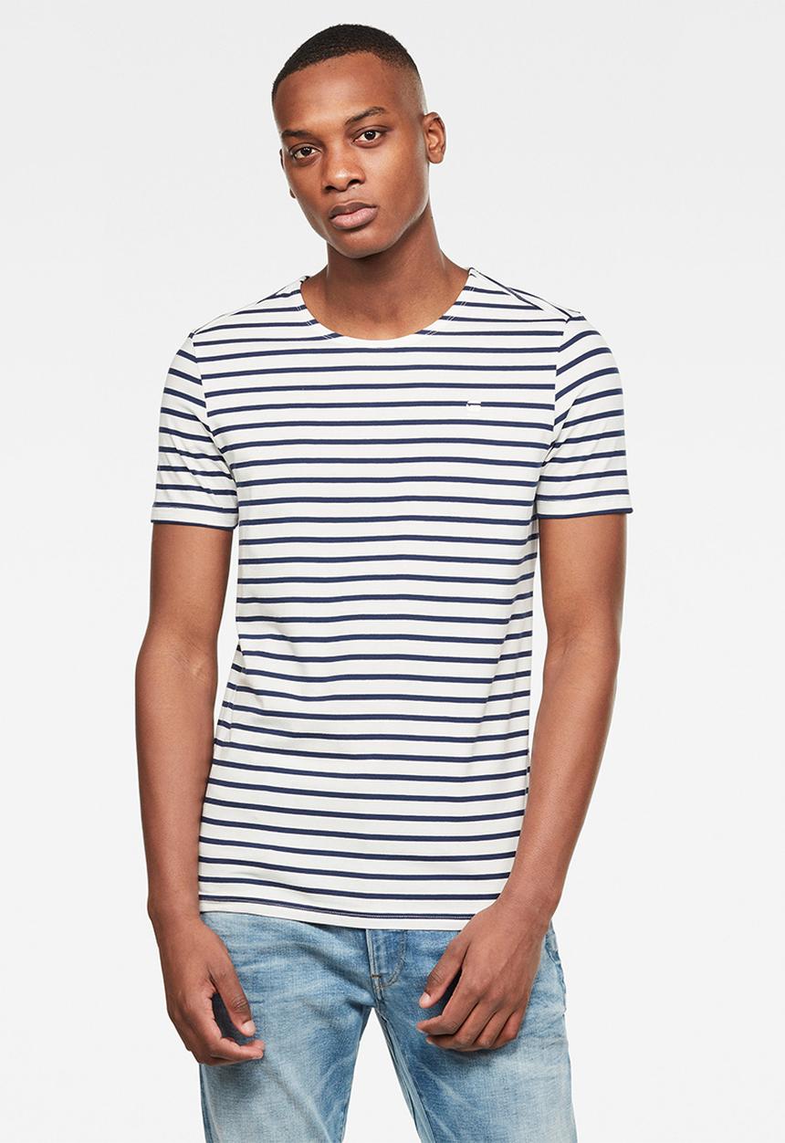 G-STAR - Xarrtto short sleeve tee - white & blue 