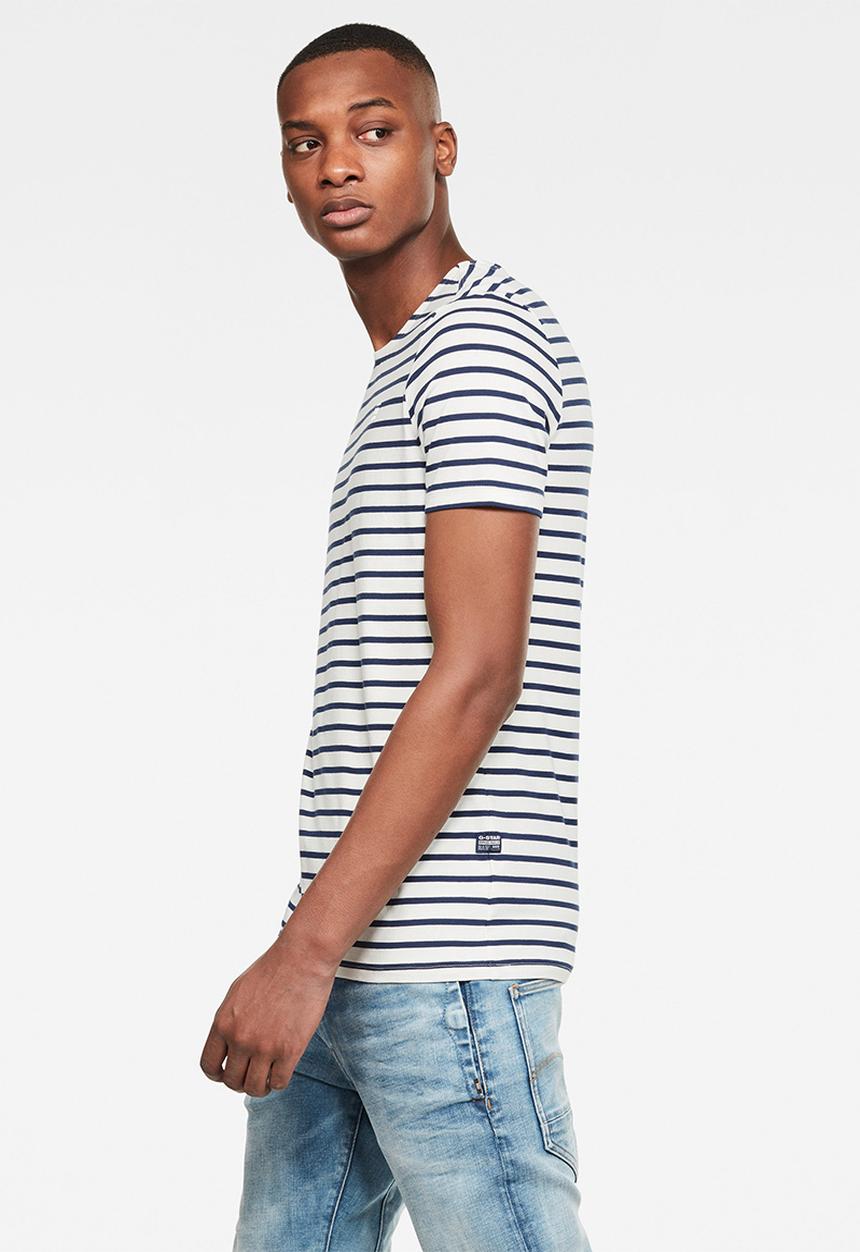G-STAR - Xarrtto short sleeve tee - white & blue 