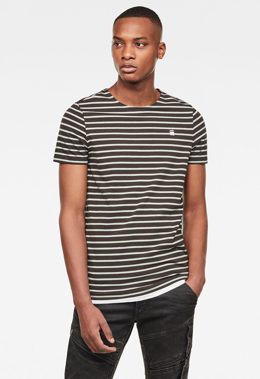 G-STAR - Xarrtto short sleeve tee - brown & white 