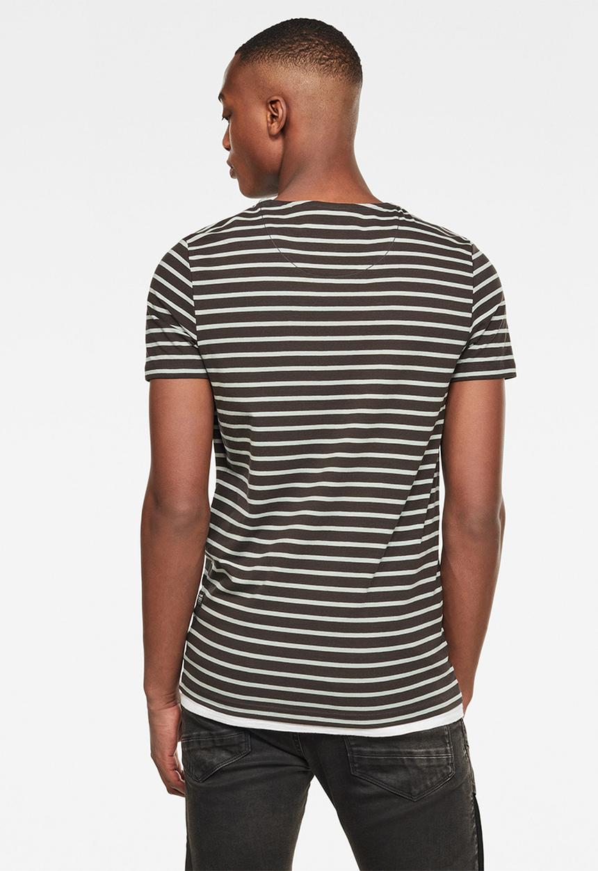 G-STAR - Xarrtto short sleeve tee - brown & white 