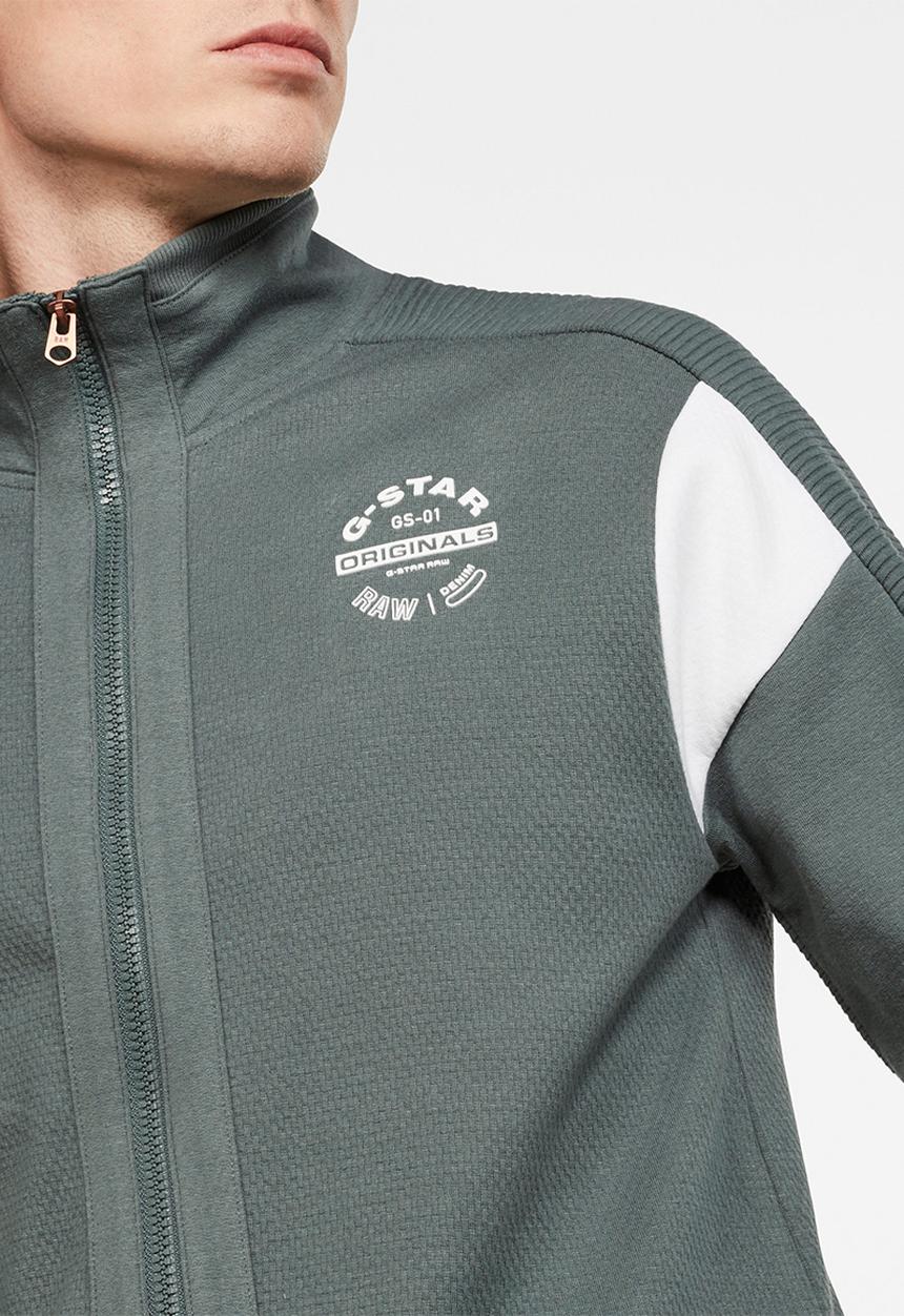 G-STAR - Korpaz zip through sweater - grey moss