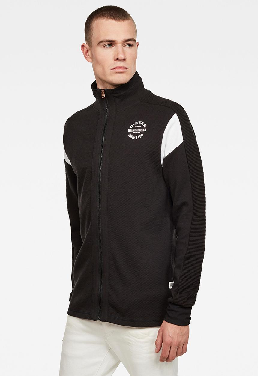 G-STAR - Korpaz zip through sweater - black