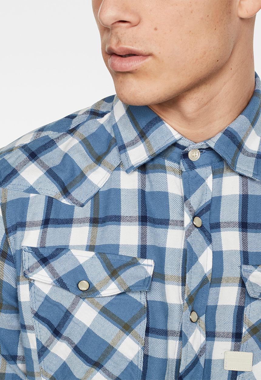 G-STAR - 3301 slim shirt long sleeve - selft sali check