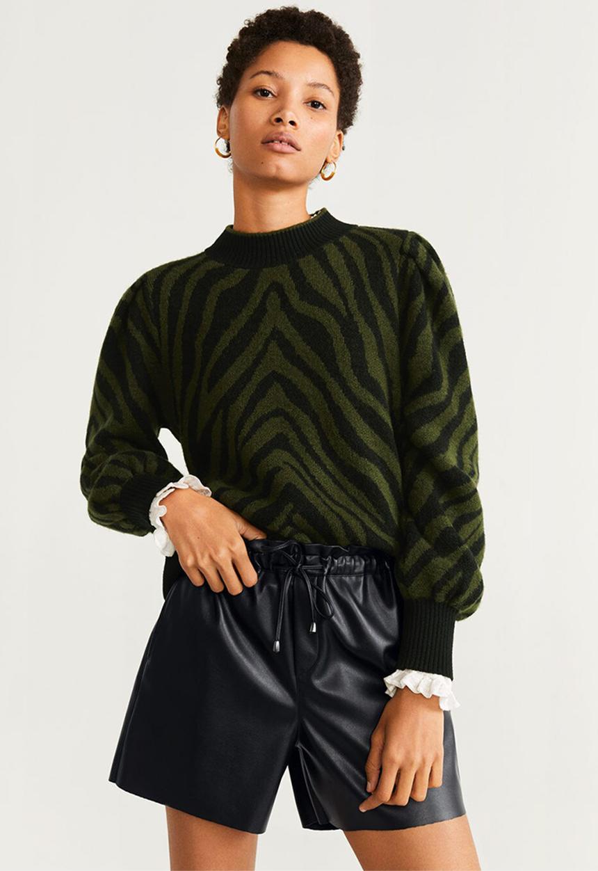 MANGO - Paperbag shorts - black