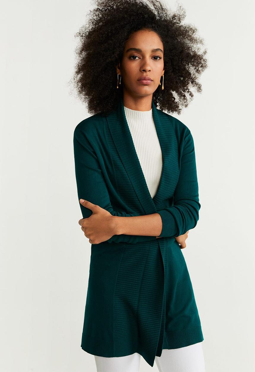 MANGO - Cardigan alma - dark green