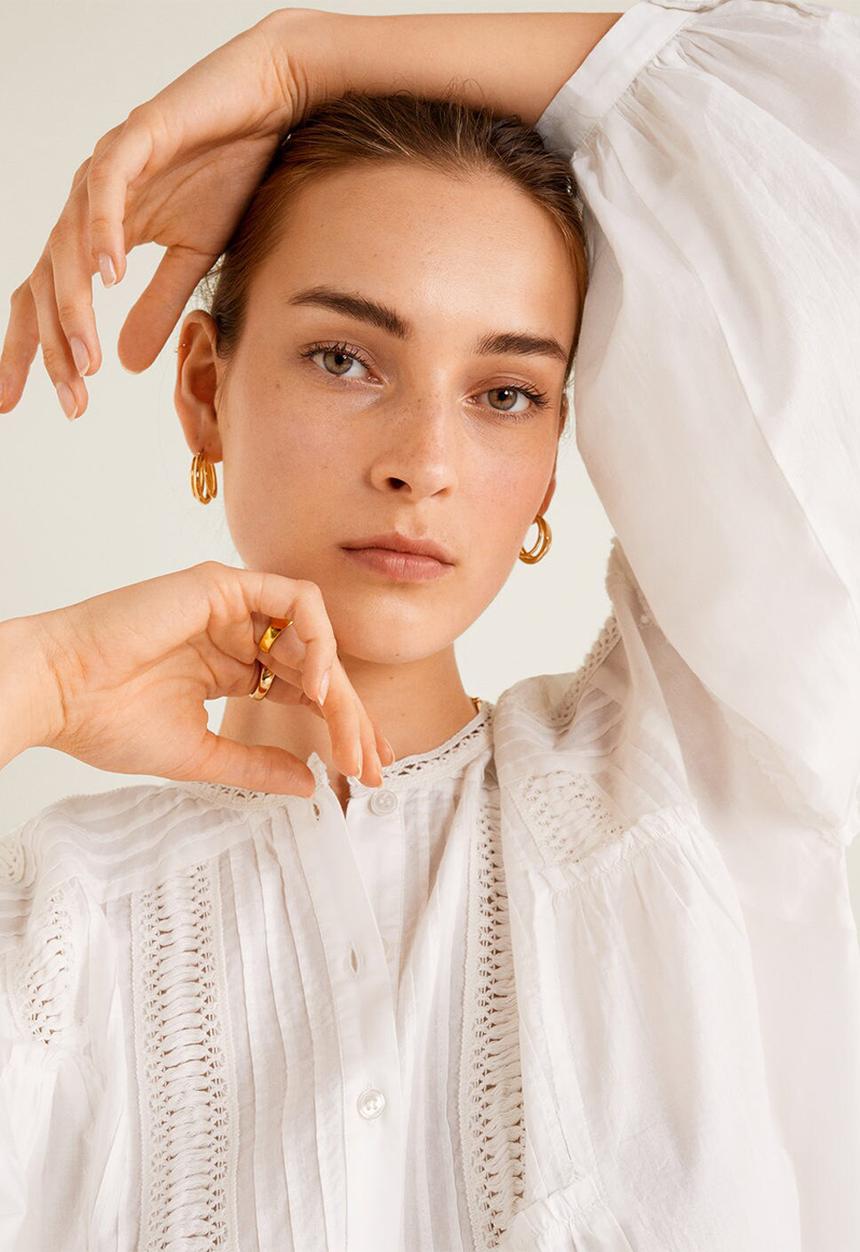 MANGO - Shirt ivet - white