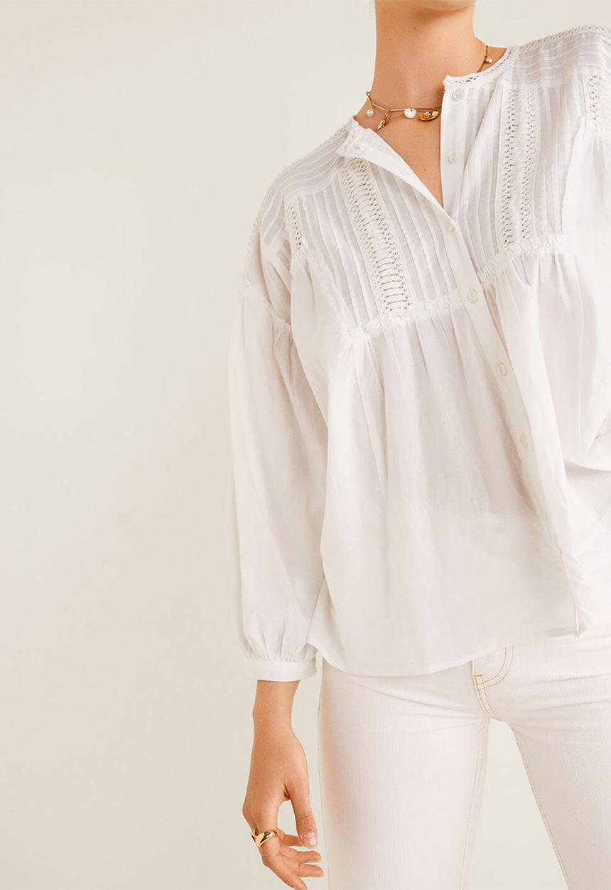 MANGO - Shirt ivet - white