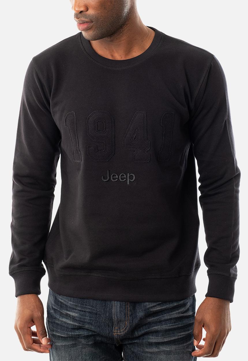 JEEP - Tone logo crew sweatshirt - black