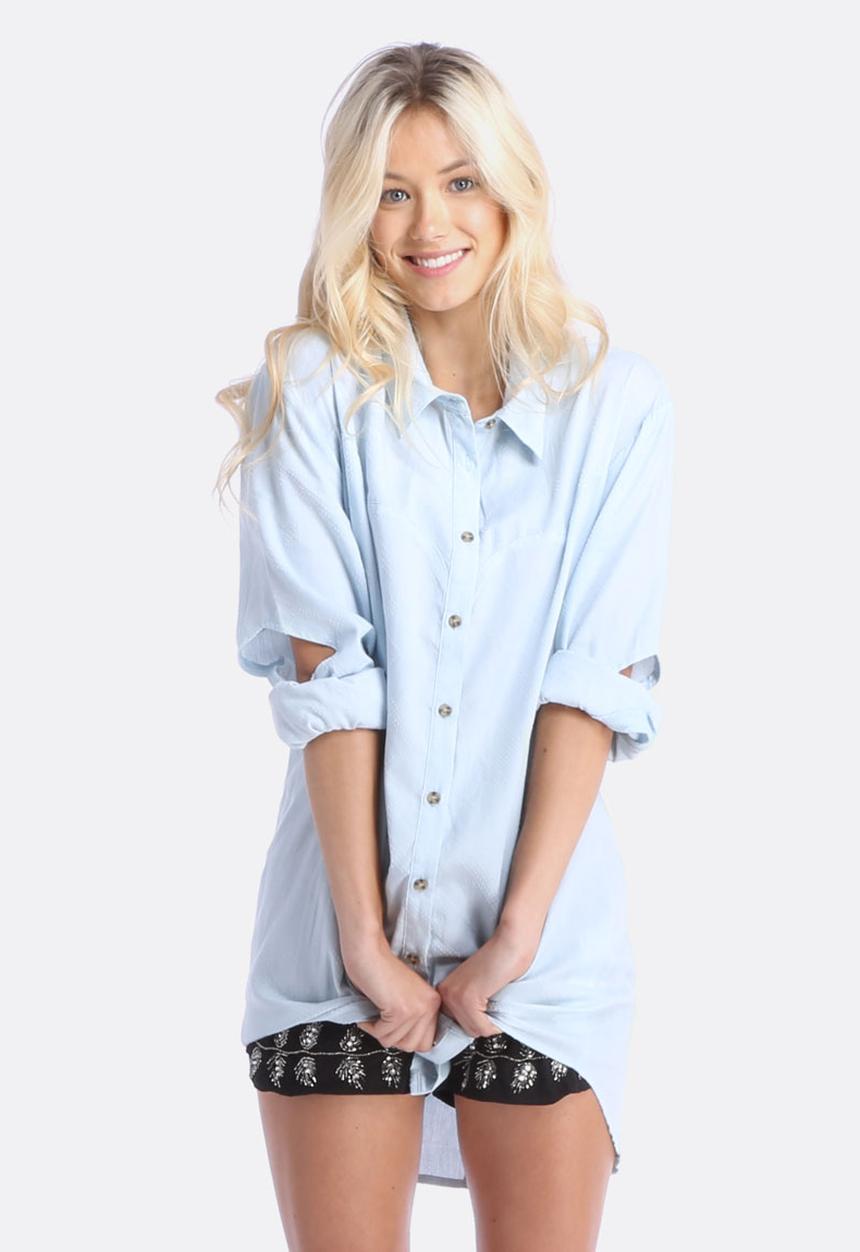 MINKPINK - Jets Chambray Shirt Dress
