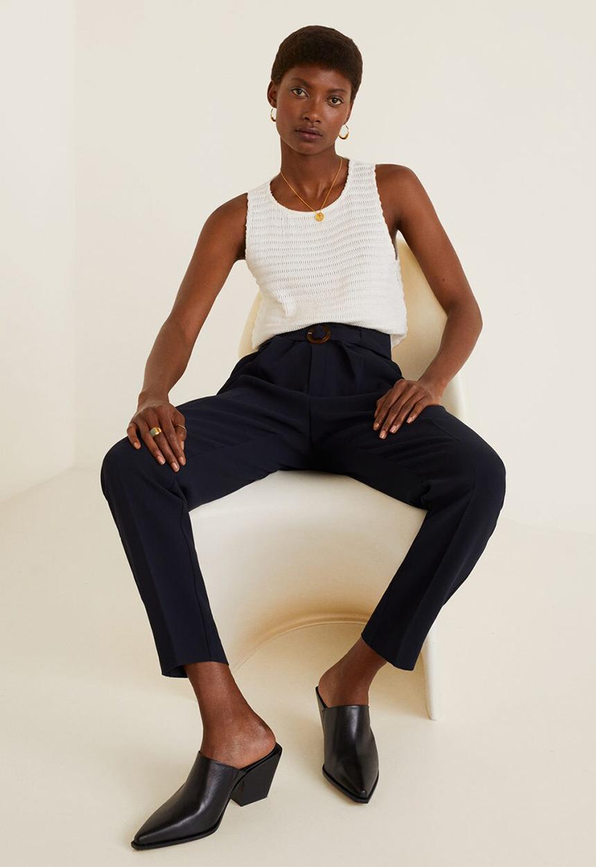 MANGO - Manuels trouser - navy
