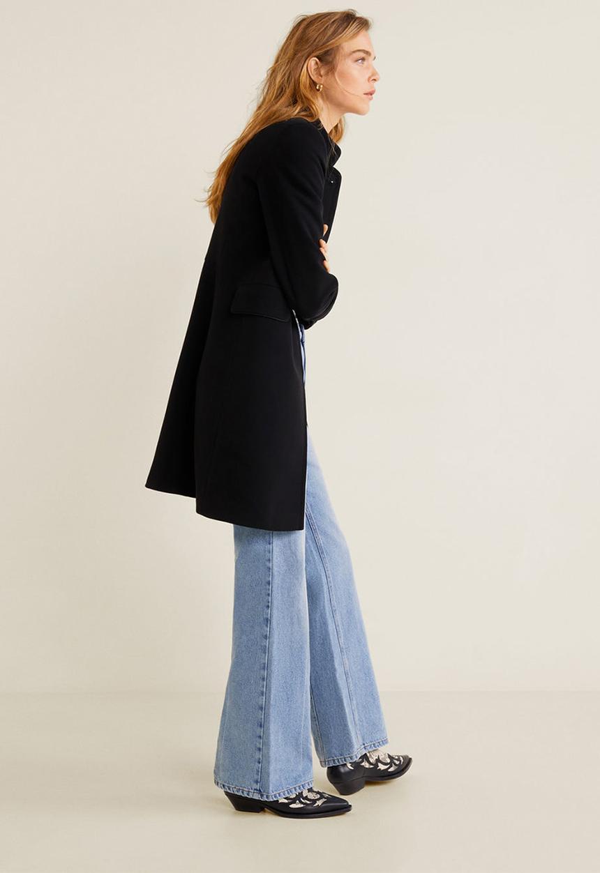MANGO - Bombon coat - black