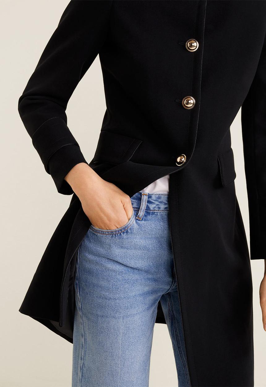 MANGO - Bombon coat - black
