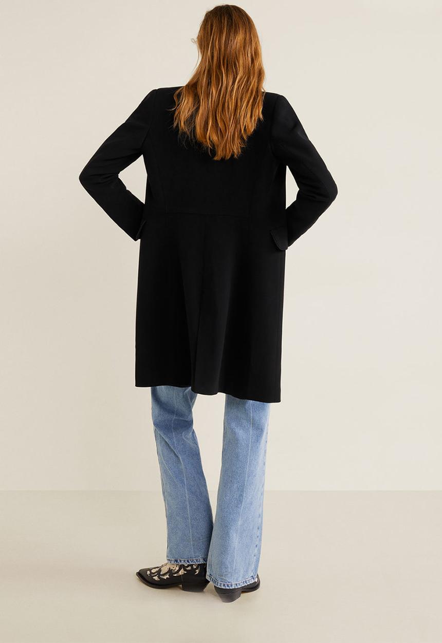 MANGO - Bombon coat - black
