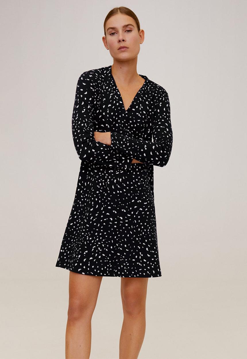 MANGO - Dress veldu - black