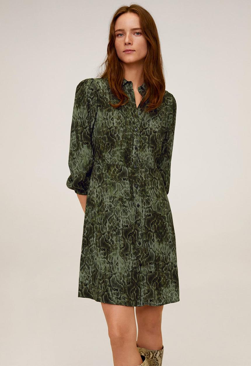 MANGO - Dress cascabel - green