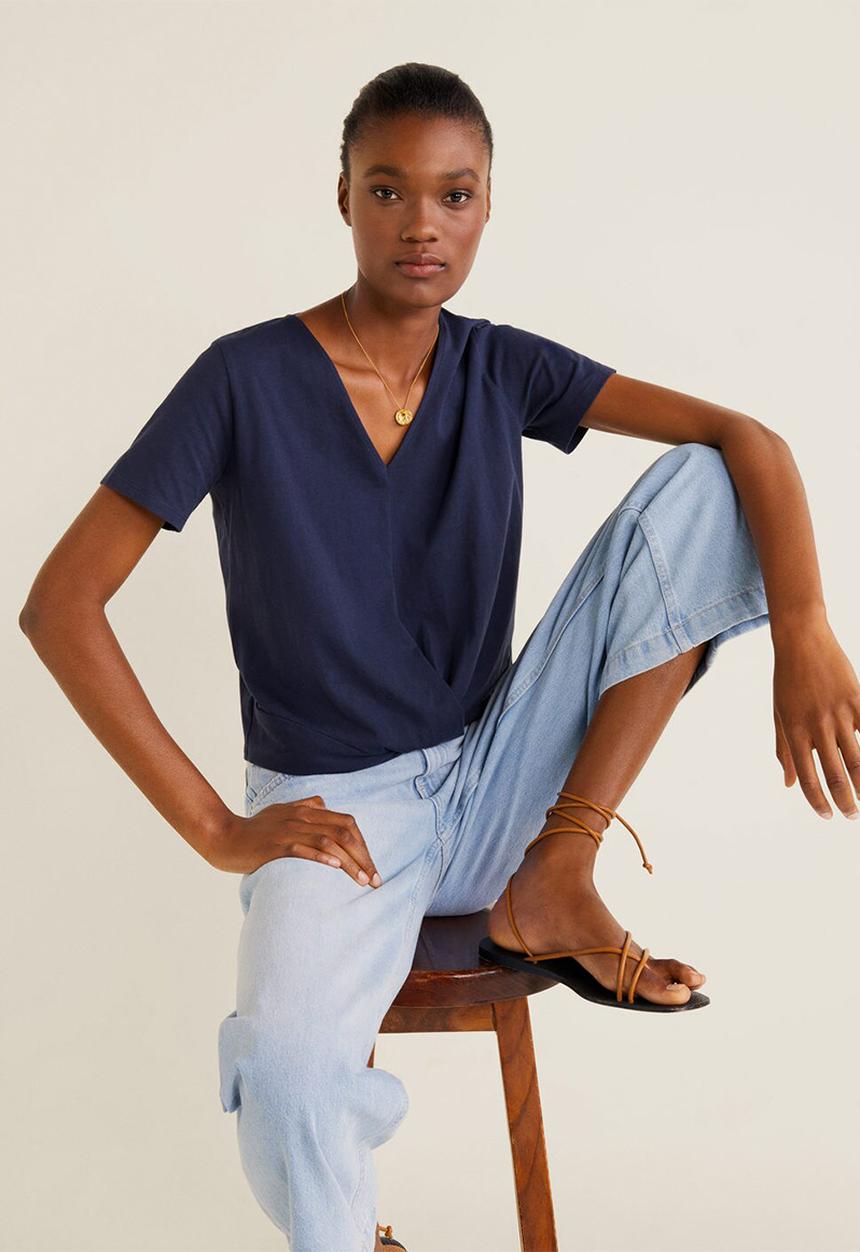 MANGO - T-shirt cruz-h - navy