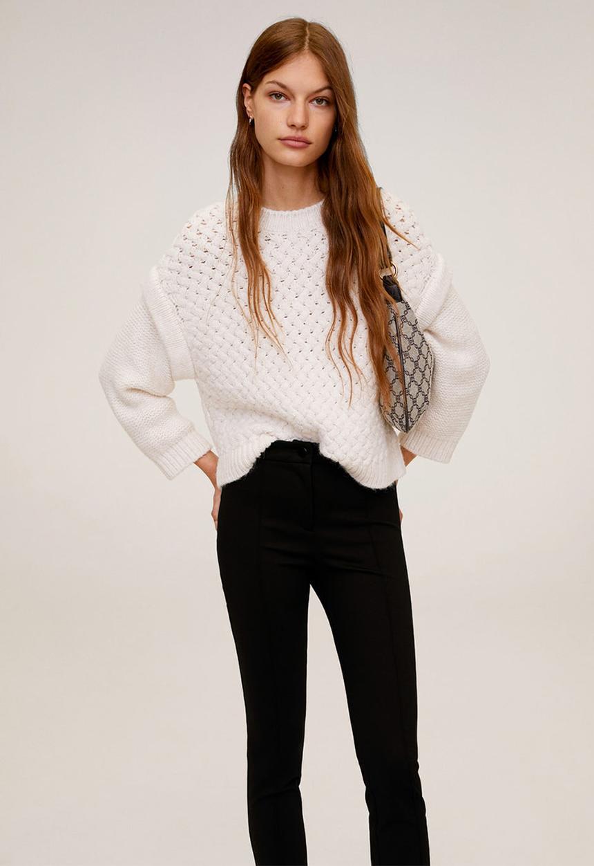 MANGO - Trousers lima - black