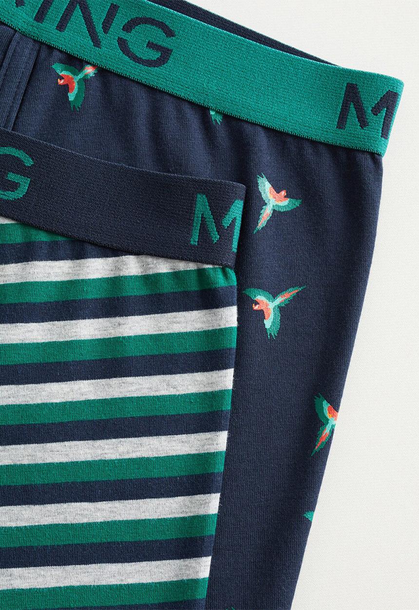 MANGO - Loro boxers - navy & green 