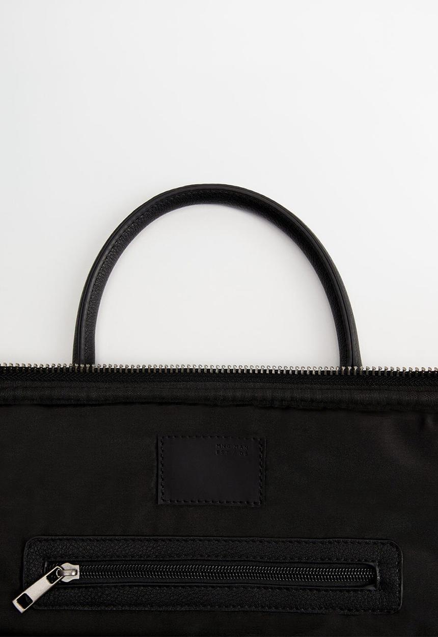 MANGO - New York flat laptop bag - black