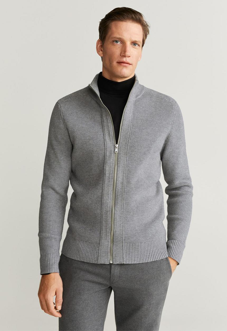 MANGO - Byron cardigan - grey