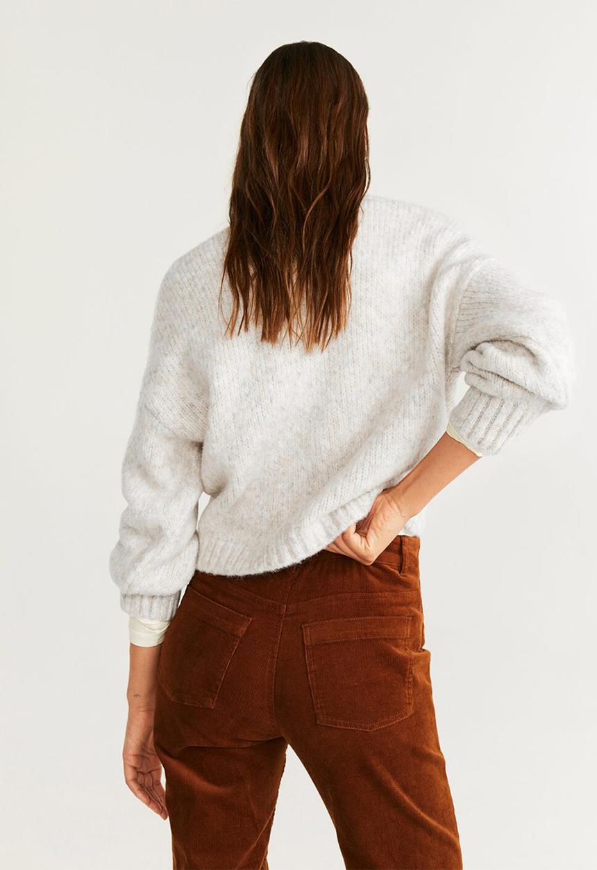 MANGO - Sweater rumba - white & brown 