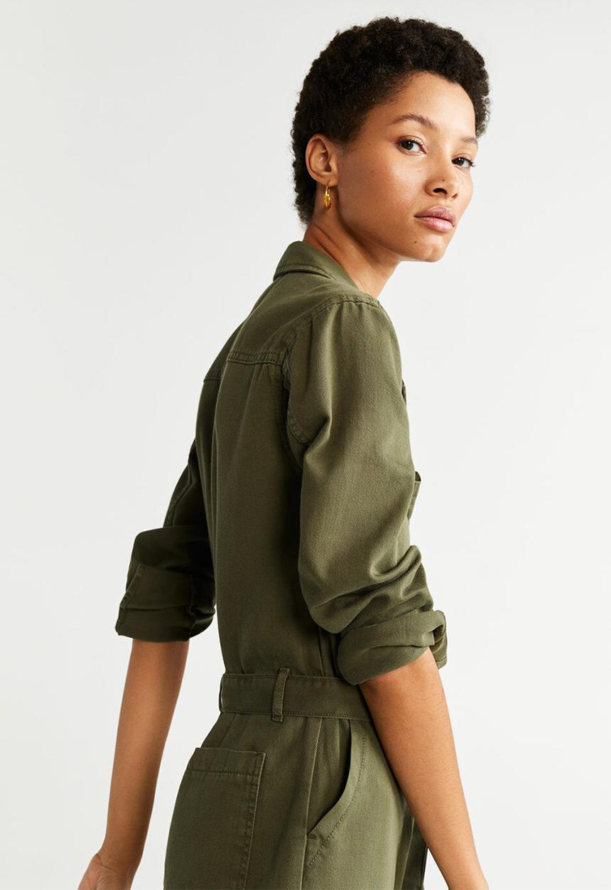 MANGO - Army jumpsuit - khaki