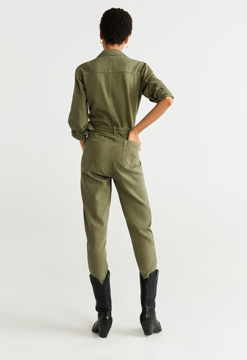 MANGO - Army jumpsuit - khaki
